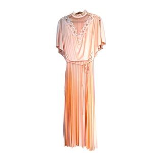Elegant Peach Maxi Dress